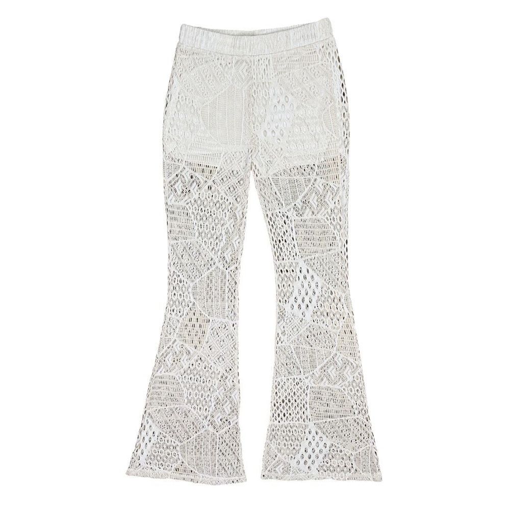 Forever 21 Crochet Lace Flare Pants - Size Medium